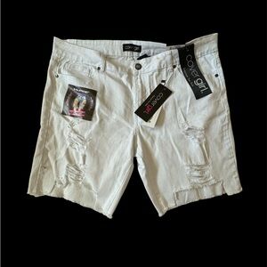 White Distressed Shorts Cover Girl Nwt